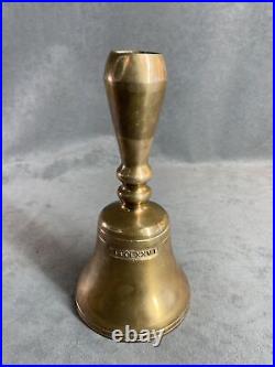 Vintage charlestown Heavy HandHeld brass bell mdcclxxvi