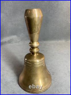 Vintage charlestown Heavy HandHeld brass bell mdcclxxvi