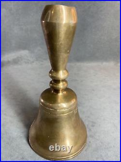 Vintage charlestown Heavy HandHeld brass bell mdcclxxvi