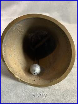 Vintage charlestown Heavy HandHeld brass bell mdcclxxvi