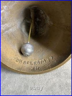 Vintage charlestown Heavy HandHeld brass bell mdcclxxvi