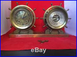 Vintage chelsea ships bell clock Claremont Desk Set