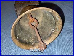 Vintage cow cattle bell Brass Bronze with leather strap collar antique