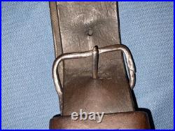 Vintage cow cattle bell Brass Bronze with leather strap collar antique