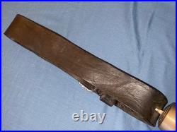 Vintage cow cattle bell Brass Bronze with leather strap collar antique