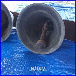 Vintage early 1800s set of conestoga wagon sleigh bells 5 bells Antique