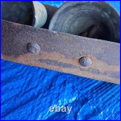 Vintage early 1800s set of conestoga wagon sleigh bells 5 bells Antique Vintage early 1800s set of conestoga wagon sleigh bells 5 bells Antique