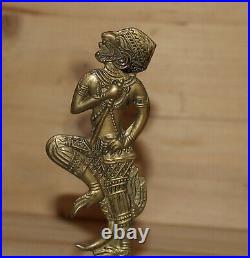 Vintage hand made brass dancing Hindu deity figurine bell
