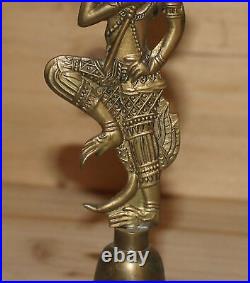 Vintage hand made brass dancing Hindu deity figurine bell