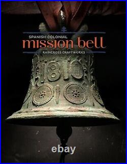 Vtg 1810 BRONZE MISSION BELL, Old Antique Spanish Colonial Mexico Brass Church