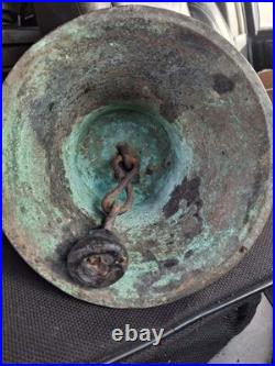 Vtg 1817 BRONZE MISSION BELL, Large Antique Spanish Colonial Mexico Brass Church