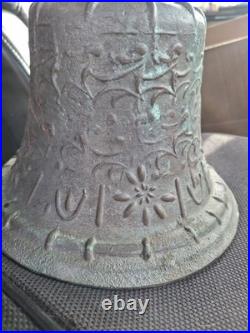 Vtg 1817 BRONZE MISSION BELL, Large Antique Spanish Colonial Mexico Brass Church