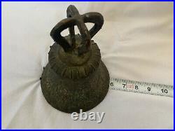 Vtg 1818 BRONZE MISSION BELL, Large Antique Spanish Colonial Mexico Brass Church