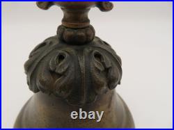 Vtg Antique Brass Bell Lyre Handle