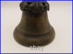 Vtg Antique Brass Bell Lyre Handle