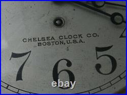 Vtg Antique Brass Chelsea Clock Co. Boston Ship's Bell Key Works 5 Digit Serial