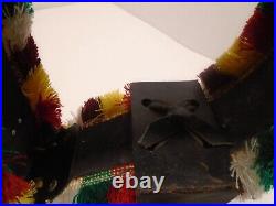 Vtg Appenzell Large Swiss Cow Bell Leather Strap Brass Buckle ornaments
