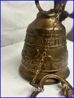 Vtg Brass Monastery Bell, Door Bell