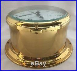Vtg Brass Schatz Royal Mariner Ship's Bell Clock Germany Key Manual 4 UNUSED
