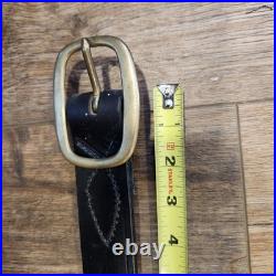 Vtg Brass Sleigh Bells Black Leather Strap Belt 15 Graduated Bells Horse Over 6