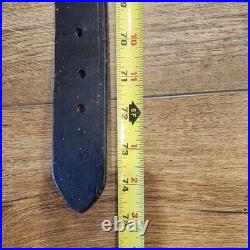 Vtg Brass Sleigh Bells Black Leather Strap Belt 15 Graduated Bells Horse Over 6