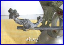 Vtg Cool Angel Brass Ornate Door Knocker &bell Monastery Style