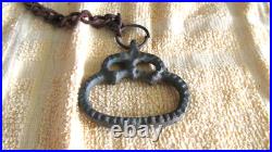 Vtg Cool Angel Brass Ornate Door Knocker &bell Monastery Style