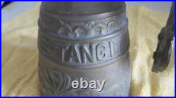 Vtg Cool Angel Brass Ornate Door Knocker &bell Monastery Style