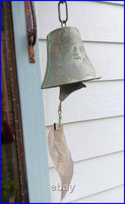 Vtg Jeff Cross Harmony Hollow Bronze Wind Bell Chime Soleri Sculpture With Shells
