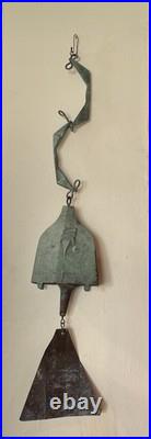 Vtg. Paolo Soleri Cosanti Arcosanti Brutalist Cast Bronze Wind Chime Bell 23.5