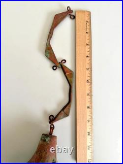 Vtg Paolo Soleri Cosanti Brutulist Custom Cast Bronze Windbell, Patina, Open Box