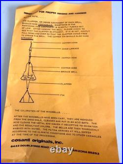 Vtg Paolo Soleri Cosanti Brutulist Custom Cast Bronze Windbell, Patina, Open Box