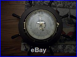 Vtg Schatz 8 Day Watch Ships Bell Clock Barometer & Thermometer