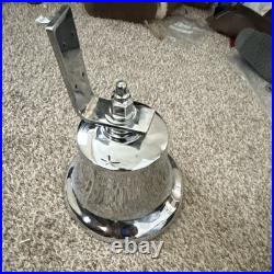 Vtg Seagrave U109 Fire Truck Bell 12 Brass Chrome Complete Bracket Clapper