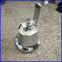 Vtg Seagrave U109 Fire Truck Bell 12 Brass Chrome Complete Bracket Clapper