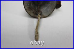 Vtg. USN, Navy Brass Bell 6 Wall Mounting Bracket Nautical School Dinner Farm