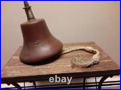 Vtg U. S. Bronze/brass Bell Large 20lb. (please Read)