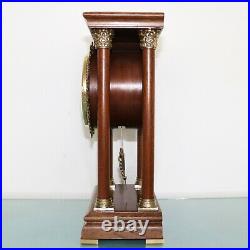 WARMINK Mantel Clock Vintage Pillar DOUBLE Bell Chime SERVICED! HIGH GLOSS Dutch