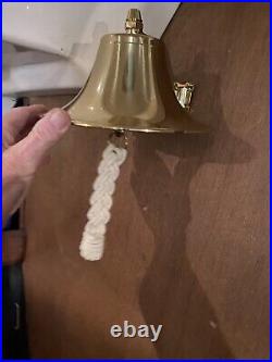 WEEMS & PLATHE BRASS 6 INCH CAPTAINS BELL WITH MOVABLE FIXED MOUNTt