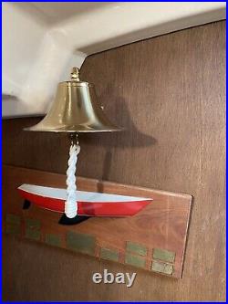 WEEMS & PLATHE BRASS 6 INCH CAPTAINS BELL WITH MOVABLE FIXED MOUNTt