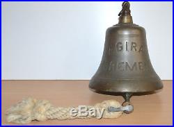 WW2 SS German Norddeutscher Lloyd AGIRA SPREE Brass Bronze Navy Ships Bell