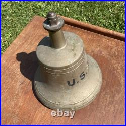 WWII Era US Navy EW VanDuzen Bronze Ship's Bell Weighs 20 Lbs. Buckeye Bell