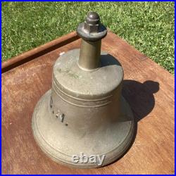WWII Era US Navy EW VanDuzen Bronze Ship's Bell Weighs 20 Lbs. Buckeye Bell