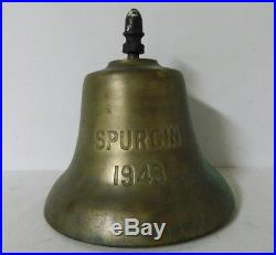 WWII USAMP Col. Horace F. Spurgin MP 14 Mine Planter Ship Brass/Bronze Bell 1943
