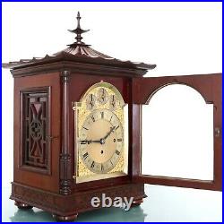 W&H Antique Mantel Clock TRIPLE FUSEE 2 Chime on 8 Bells/Gong HUGE 1880s Germany