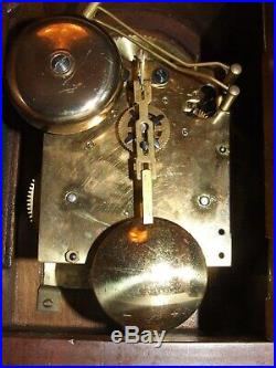 Warmink English/Dutch Bracket Mantel Clock, 8 day, Pendulum, Moon phase, 2 Bells