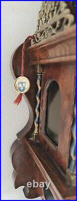 Warmink Zaanse Wall Clock 2 x Brass Weights On Pulleys 1 Day With Bell Strike