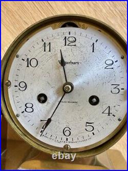 Waterbury No. 16 Ship's Bell Clock Set c. 1929 Runs well (Strike needs adjust)