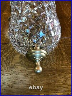 Waterford Crystal & Brass Chandelier Bell-Shaped Pendant Style, Orig. Owner