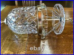 Waterford Crystal & Brass Chandelier Bell-Shaped Pendant Style, Orig. Owner